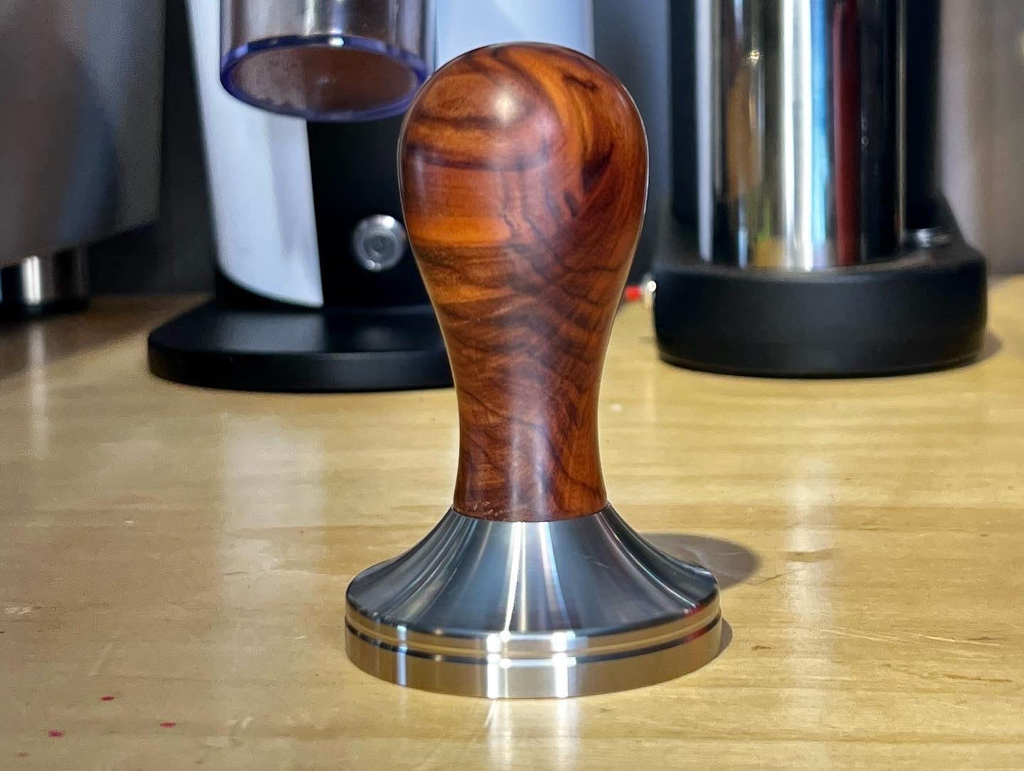 PortaKeeper Espresso Tamper walnut stainless 58mm barista tools