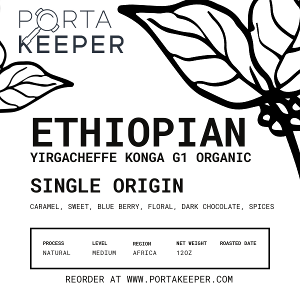 Ethiopian Yirgacheffe Kongo G1 Organic Roasted Coffee - 12oz (Copy)