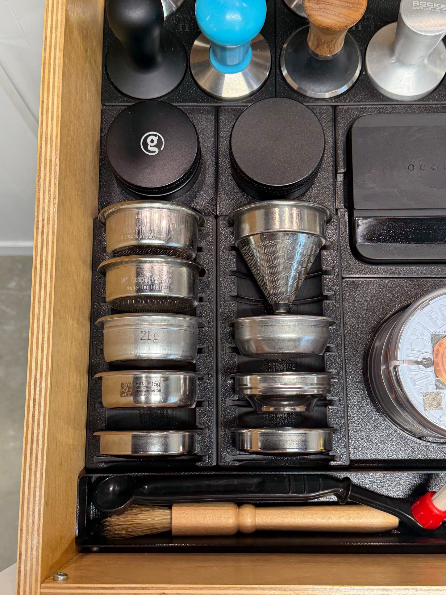 Espresso Tamper Storage for 4 Tampers - 58mm - Gridfinity Compatible